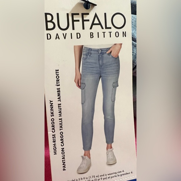 BUFFALO HIGH RISE CARGO SKINNY pants inseam 27” size 10 NWT - Picture 2 of 3